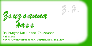 zsuzsanna hass business card